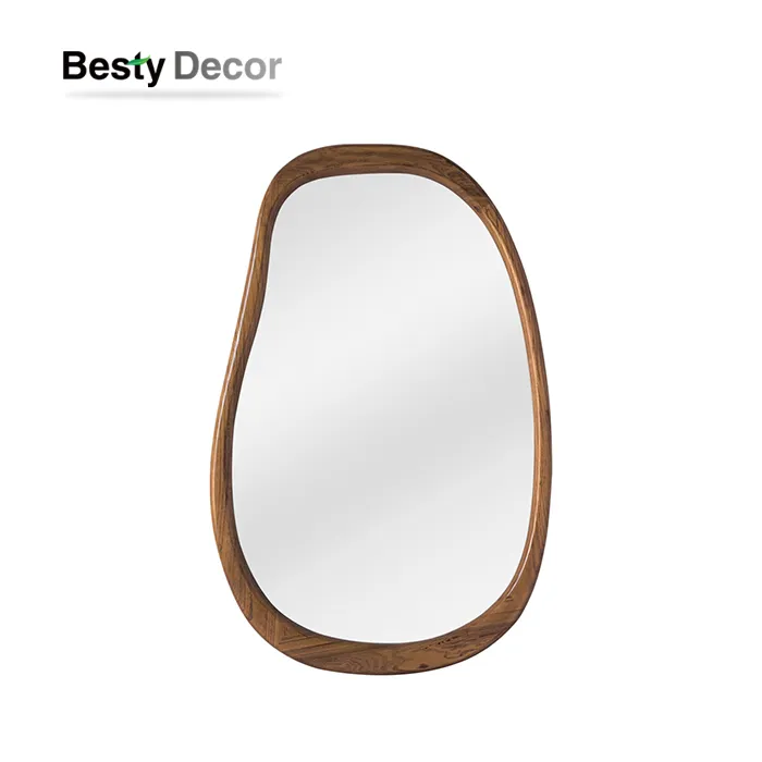 Gương khung gỗ đặc không đều